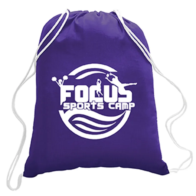5.5 oz. Cotton Canvas Drawstring Backpack — view 4