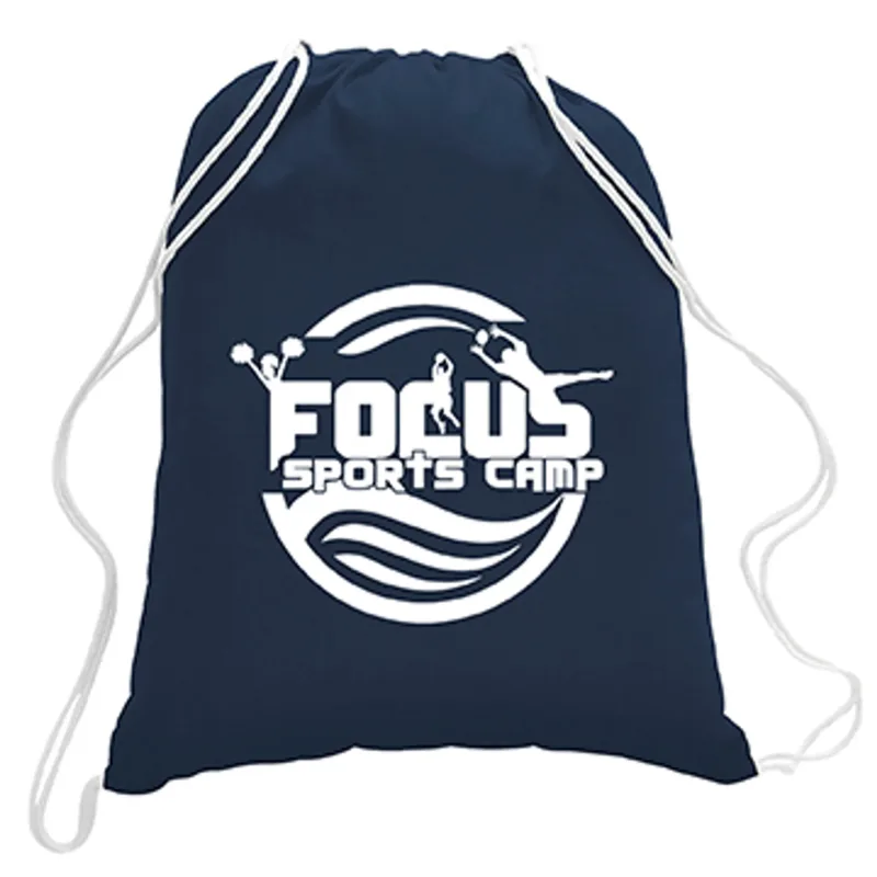 5.5 oz. Cotton Canvas Drawstring Backpack — view 6