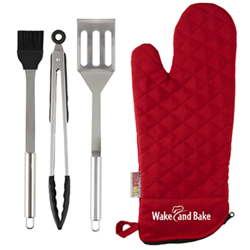BBQ Grilling Mitt Kit — view 4
