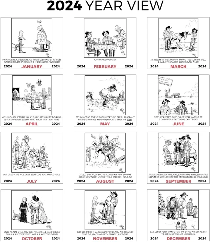 Custom Branded Magna-Stick™ Cowboy Calendar (12-Month) — view 2