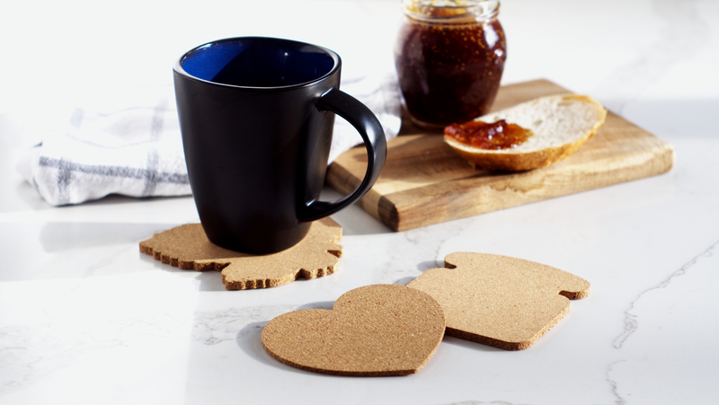 Personalized Cork Coaster - Leaf