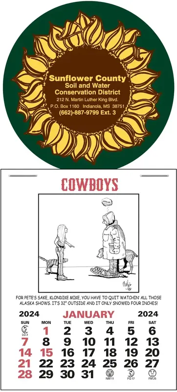 Custom Cowboy Comic Calendar (12-Month)