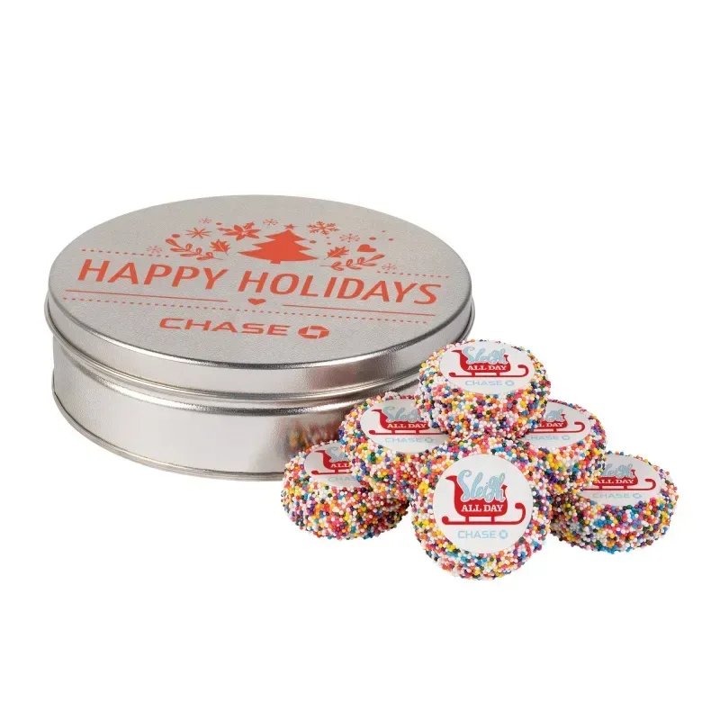 Custom Dipped Sandwich Cookies in Tin - 7pc — view 5