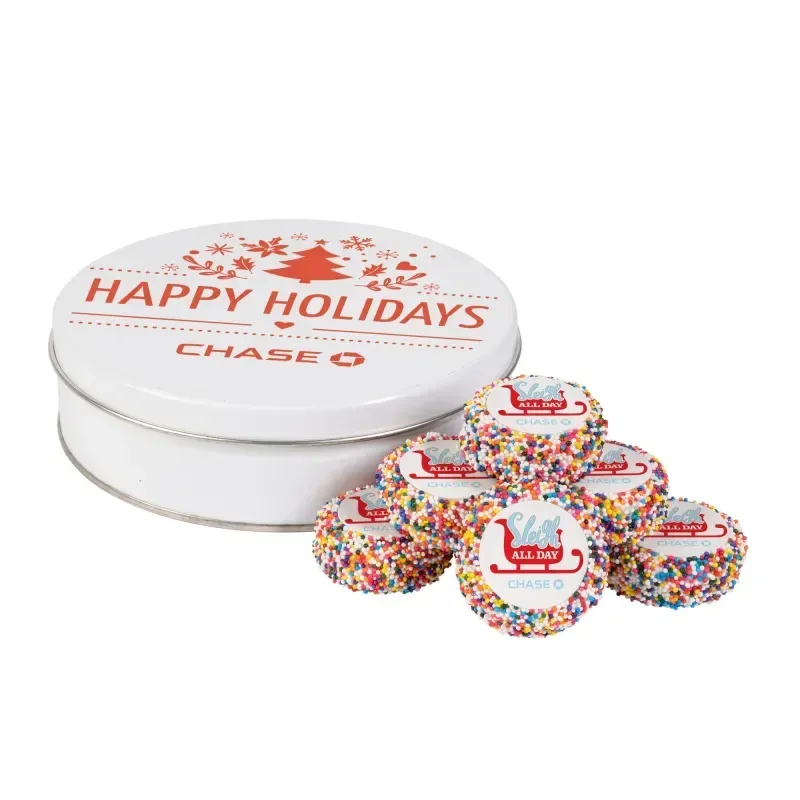 Custom Dipped Sandwich Cookies in Tin - 7pc — view 7