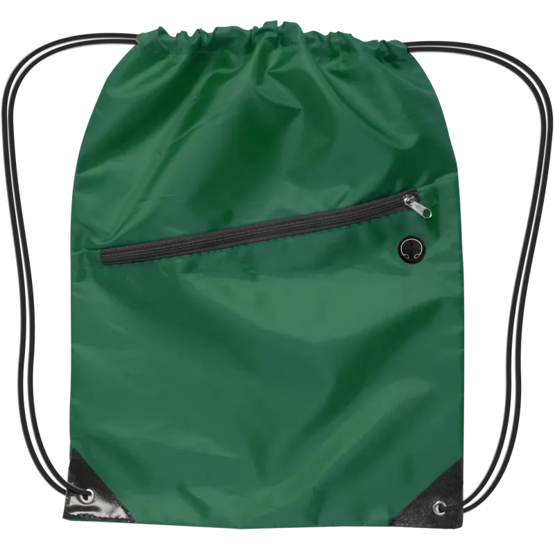 Drawstring Backpack w/Zipper — view 6