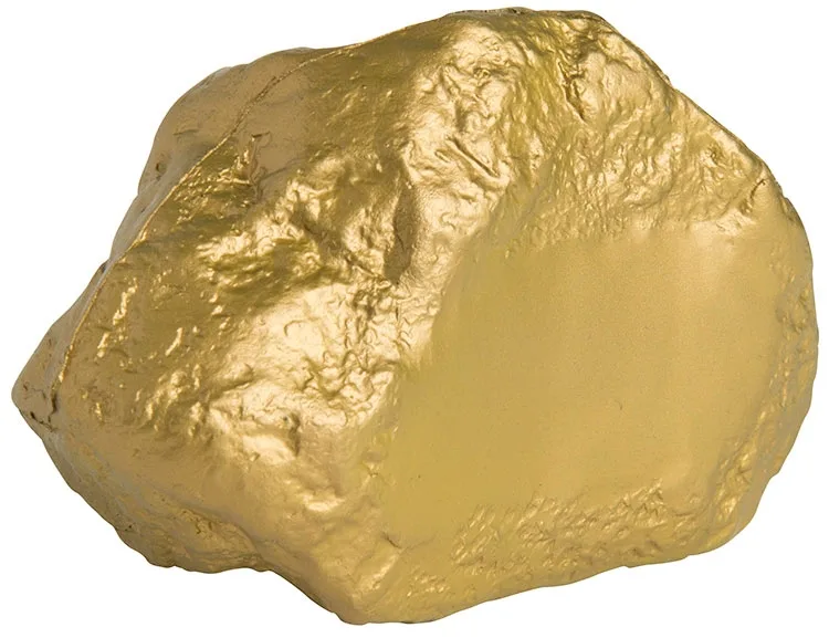 Imprinted Gold Nugget Stress Reliever — view 5