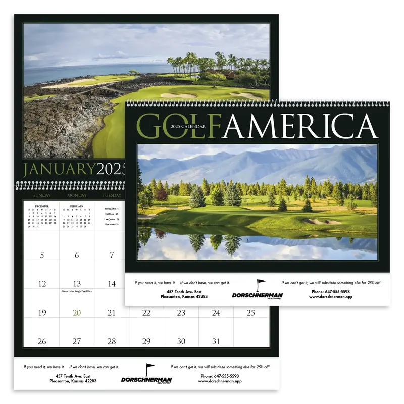 Custom Golf America Calendar