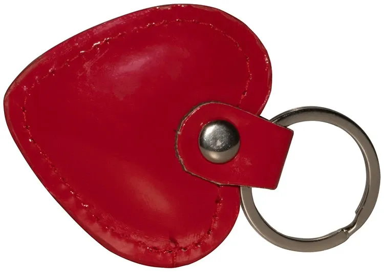 Promotional Heart Leather Keyring