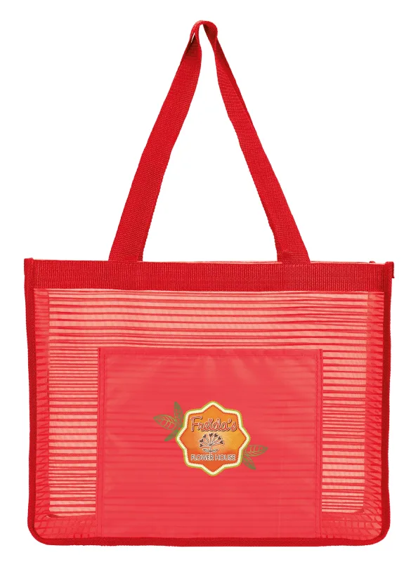 Custom Landscape Mesh Tote Bag — view 3