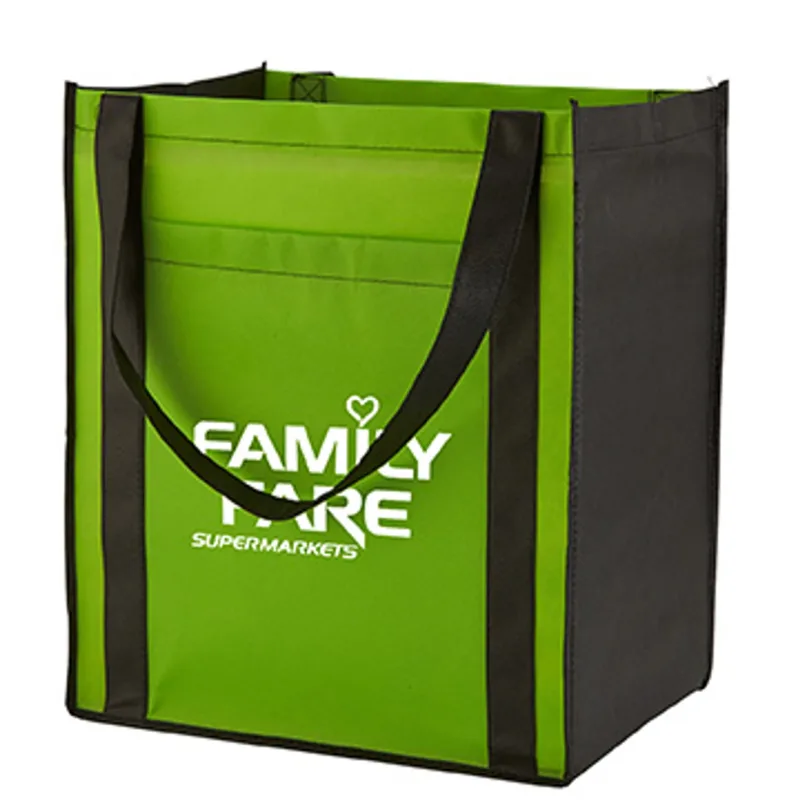 Large Non-Woven Grocery Tote w/ Pocket — view 8