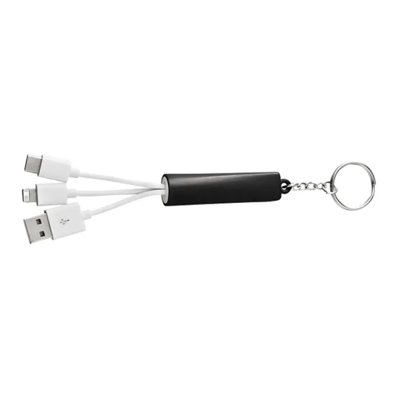 Custom Light Up Logo 3-in-1 Charging Cable with Keychain — view 10