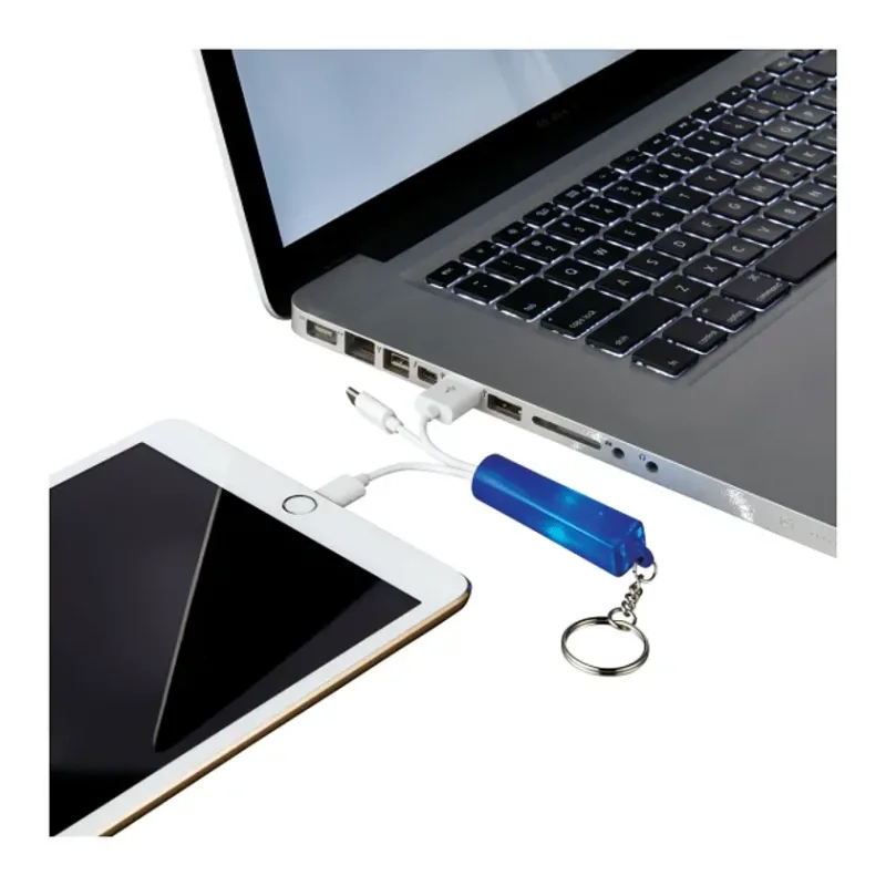 Custom Light Up Logo 3-in-1 Charging Cable with Keychain — view 14