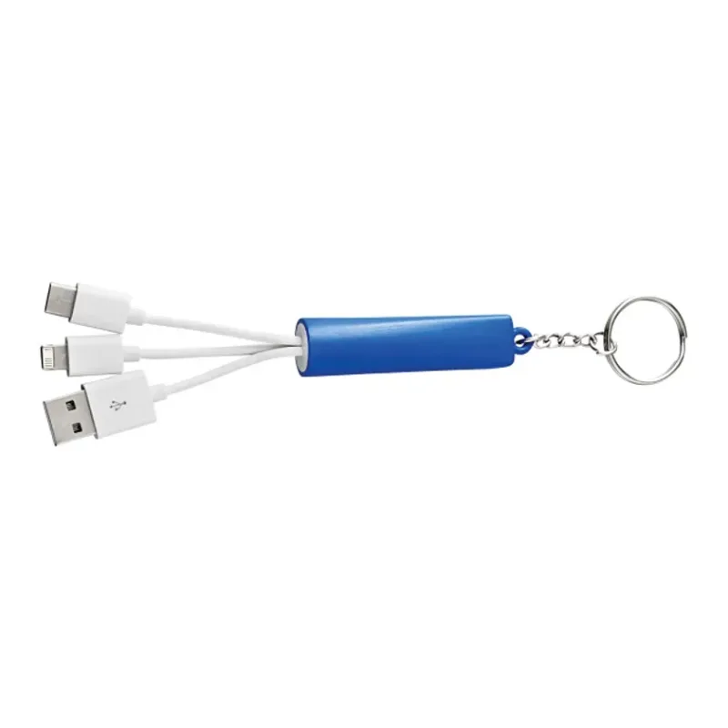 Custom Light Up Logo 3-in-1 Charging Cable with Keychain — view 15