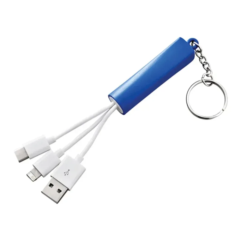 Custom Light Up Logo 3-in-1 Charging Cable with Keychain — view 16