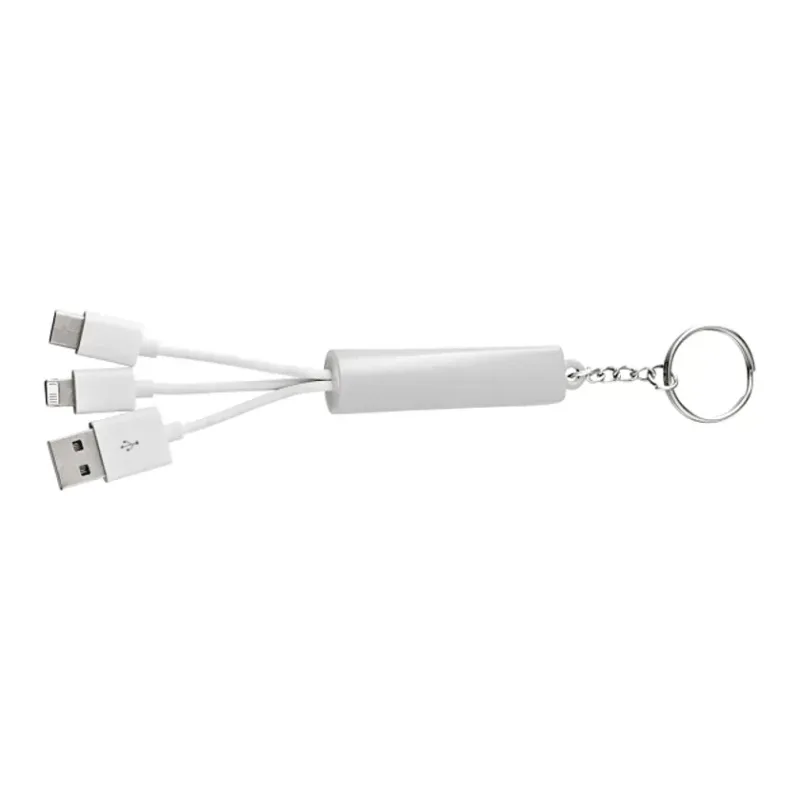 Custom Light Up Logo 3-in-1 Charging Cable with Keychain — view 5