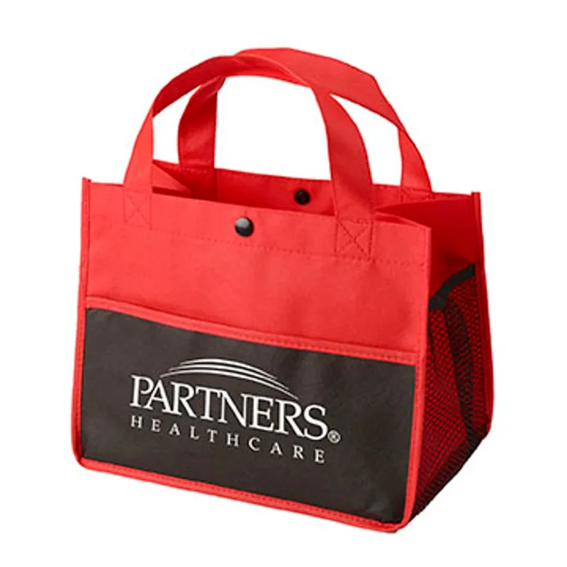 Mini Snap Non-Woven Lunch Tote — view 2