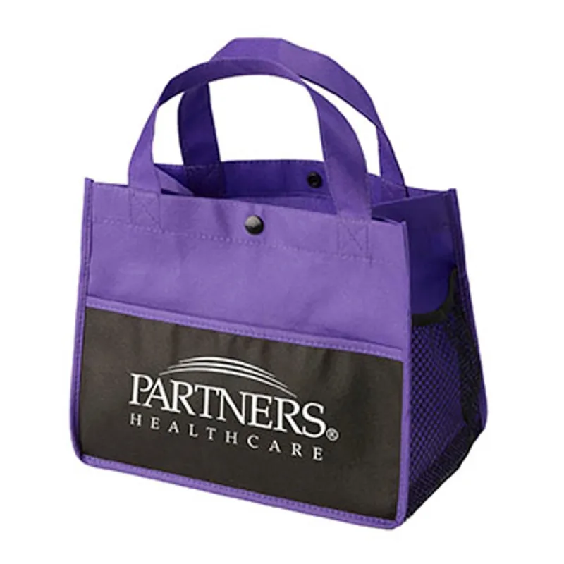Mini Snap Non-Woven Lunch Tote — view 3