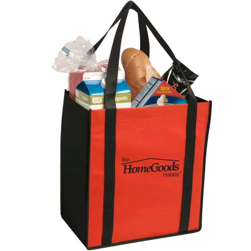 Non-Woven Two-Tone Grocery Tote — view 2
