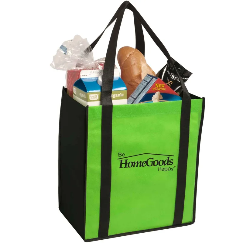 Non-Woven Two-Tone Grocery Tote — view 3