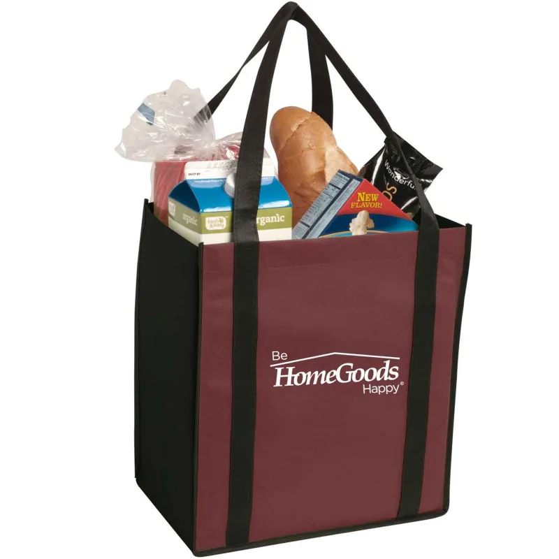 Non-Woven Two-Tone Grocery Tote — view 4