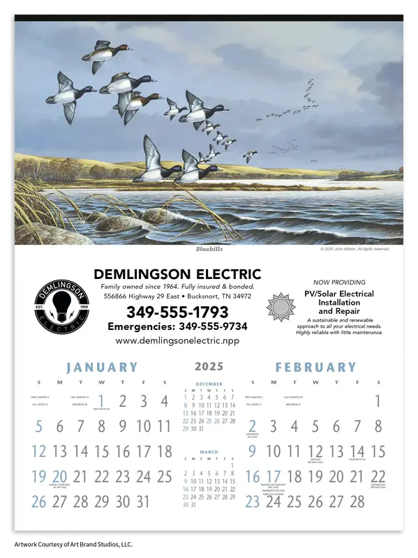 Custom North American Waterfowl Calendar