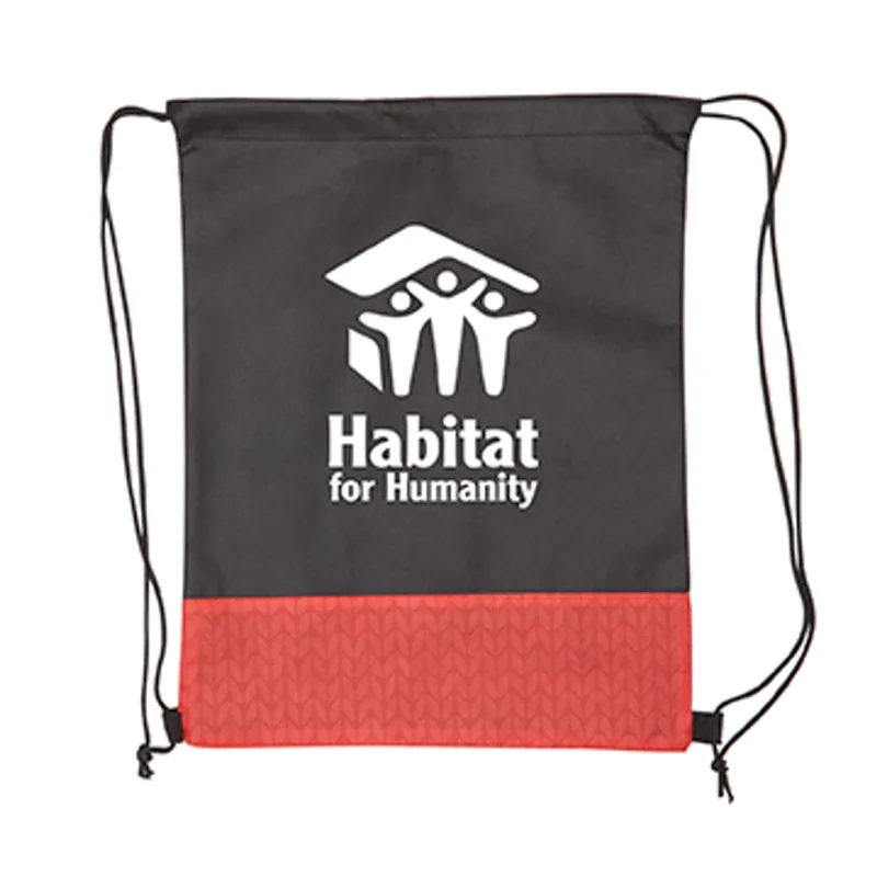 Pathway Non-Woven Drawstring Backpack — view 2