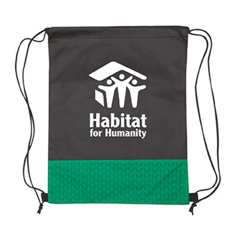 Pathway Non-Woven Drawstring Backpack — view 3