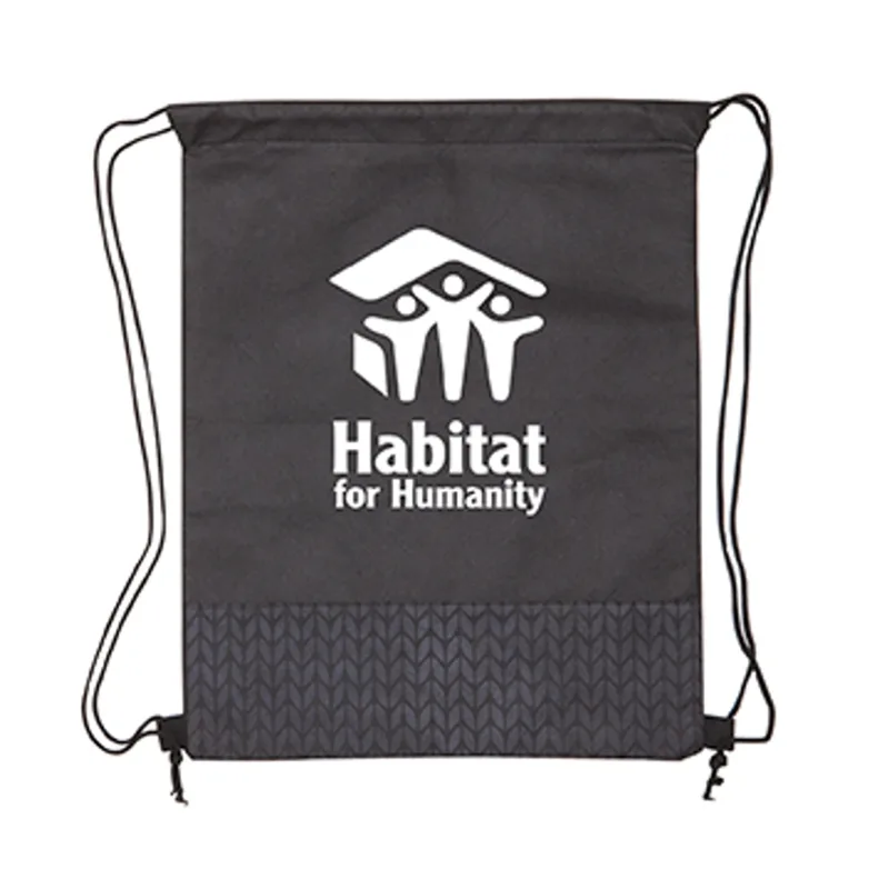 Pathway Non-Woven Drawstring Backpack — view 5