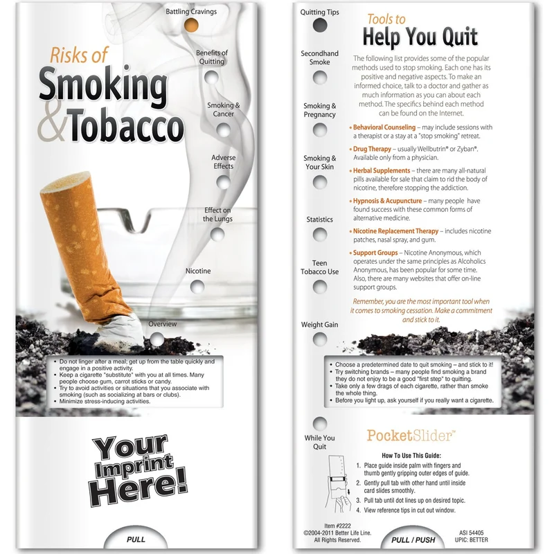 Pocket Slider - Risks of Smoking and Tobacco