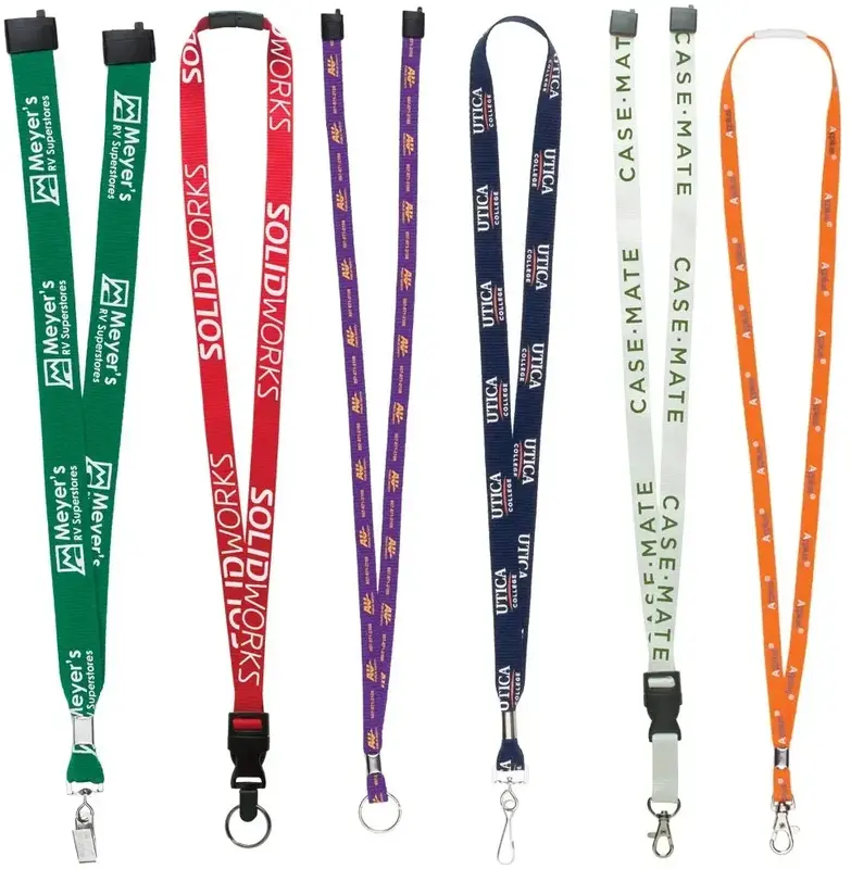 Custom Polyester Ribbed Lanyard (3/8", 5/8", 3/4" & 1")