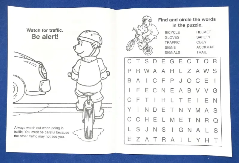 Practice Bike Safety Coloring Book β view 1