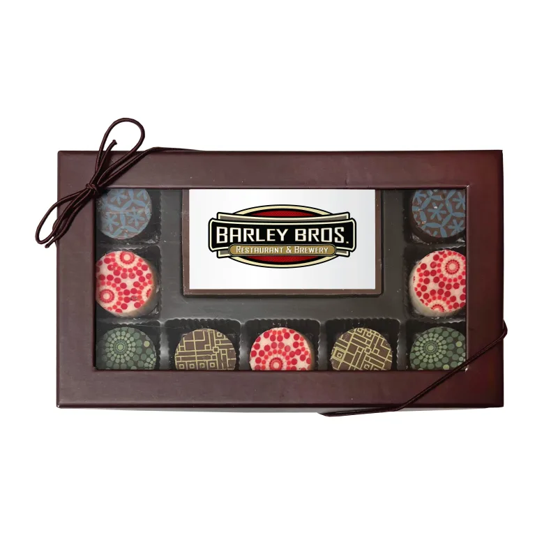 Custom Printed Chocolate Bar With 9 Truffles — view 3