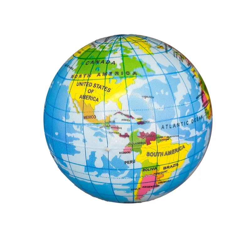 Custom Printed Printed Globe PU Ball 3” — view 5