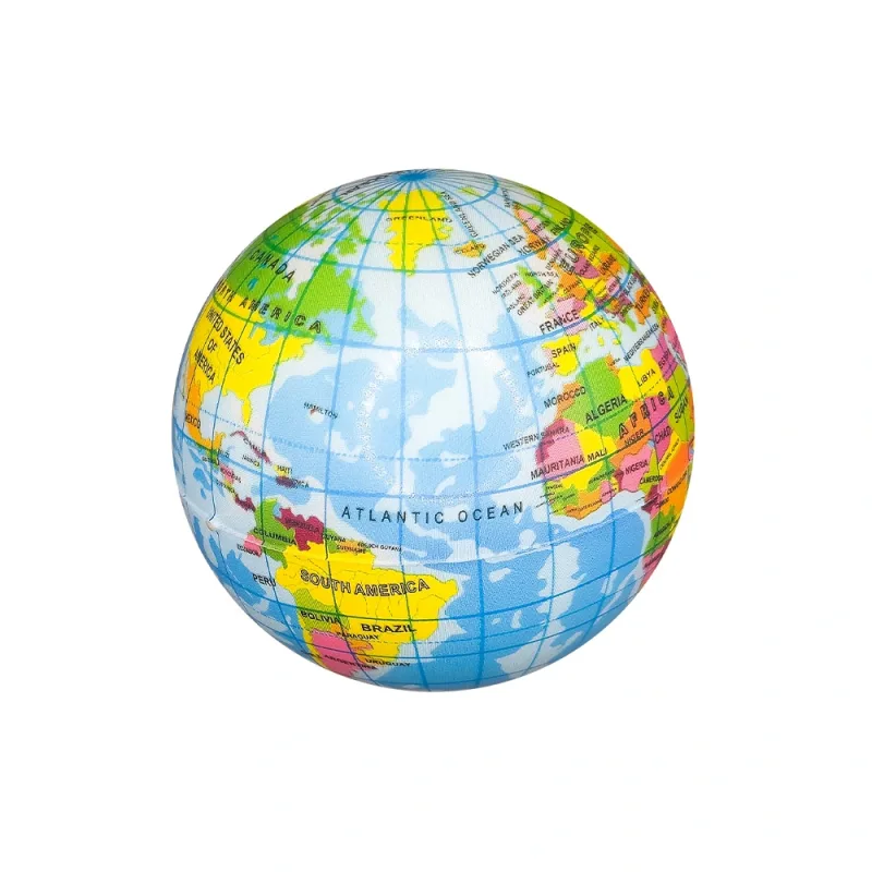 Custom Printed Printed Globe PU Ball 3” — view 7