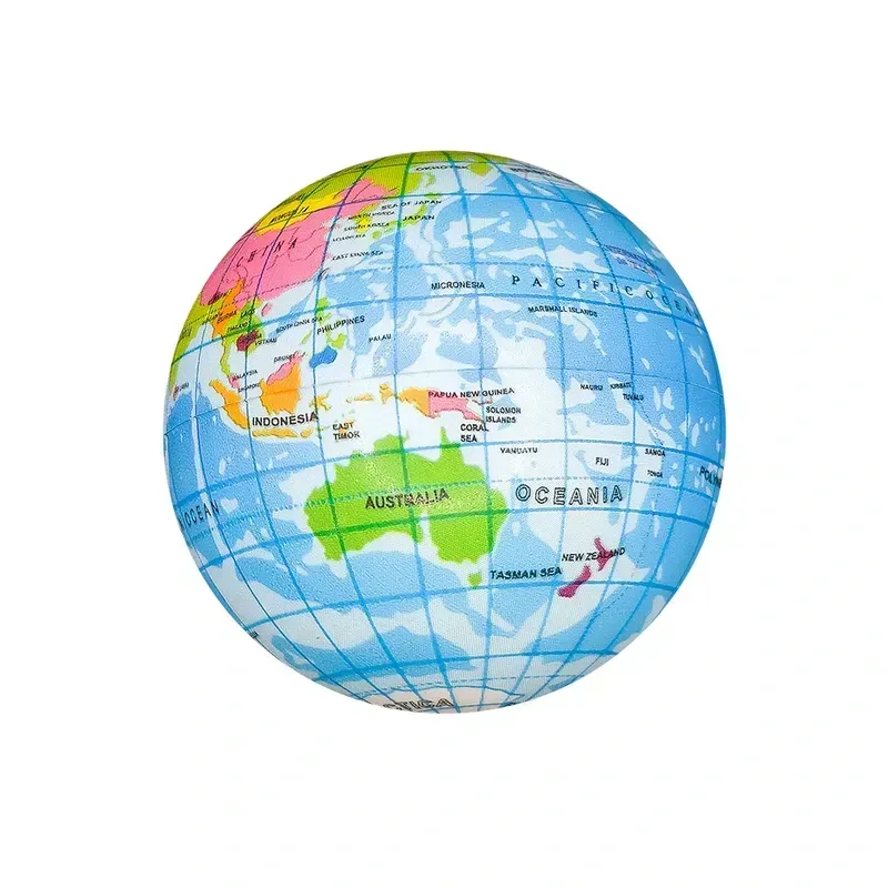 Custom Printed Printed Globe PU Ball 3”