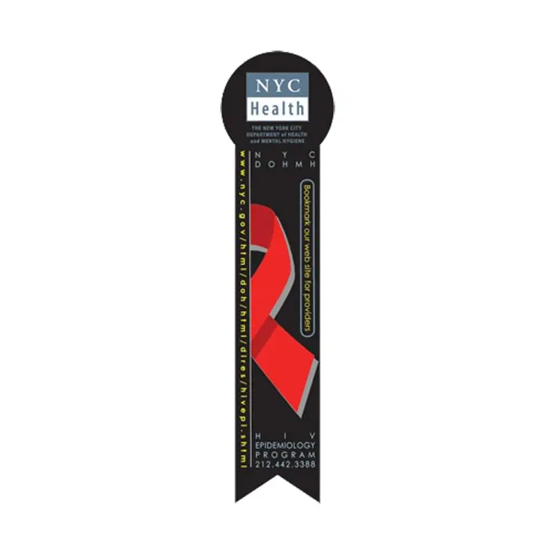 Custom Printed Round Top Dove Tail Bookmark- 2"X8"