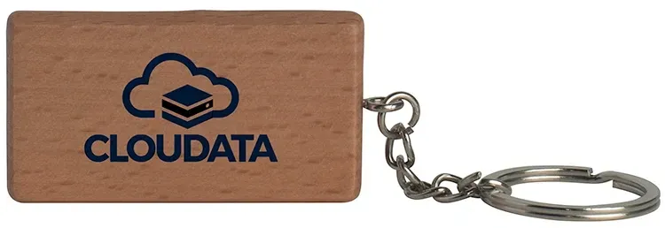 Custom Printed Rectangle Wooden Keyring