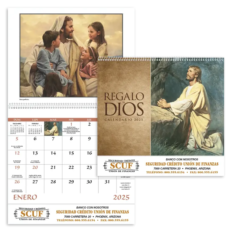 Custom Regalo de Dios without Funeral Calendar Planner - Spiral