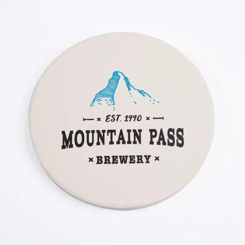 Custom Round Ceramic Coasters - Personalized Coasters with Logo (Set of 4)