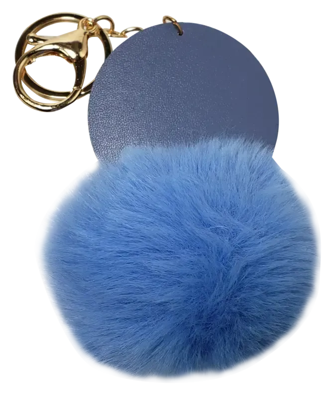 Custom Printed Round Super Plush Keyring