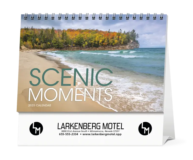 Custom Scenic Moments Large Desk Calendar