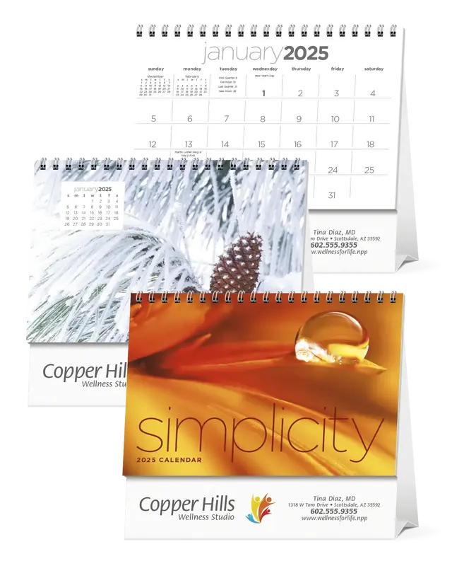 Custom Simplicity Large Desk Calendar