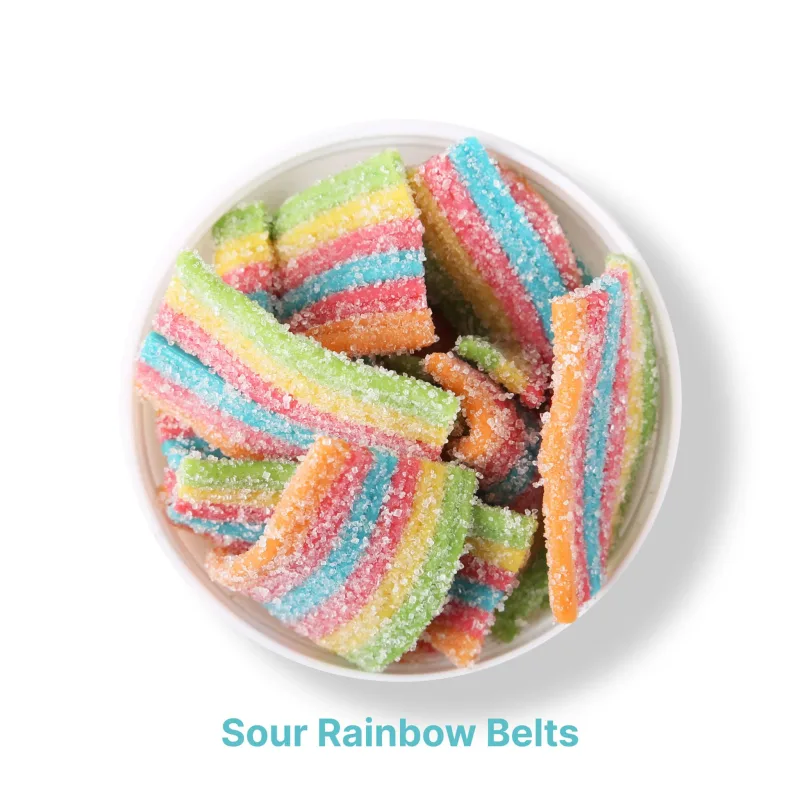 Sour Bite-Size Rainbow Belts in a Jar — view 3