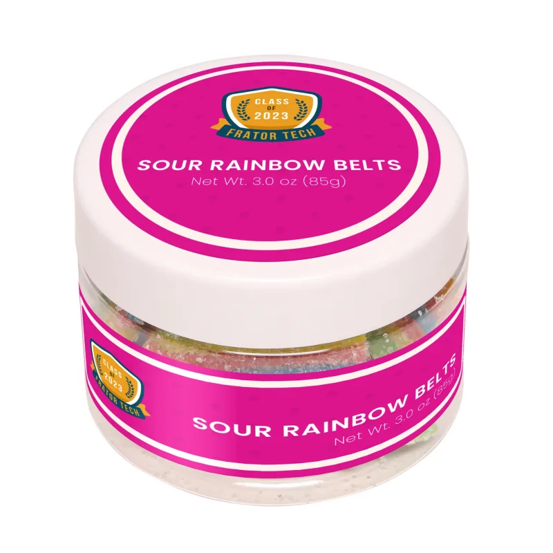 Sour Bite-Size Rainbow Belts in a Jar — view 2