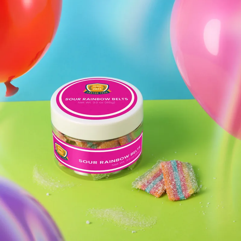 Sour Bite-Size Rainbow Belts in a Jar — view 4