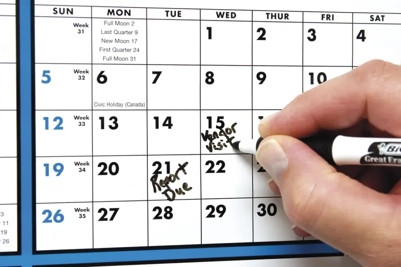 Custom Span-A-Year (Laminated with Marker) Calendar — view 2