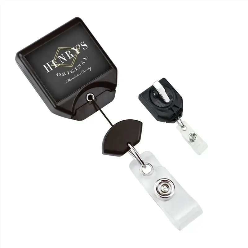 LogoClip Badge Reel - Custom Square (100 Pack)