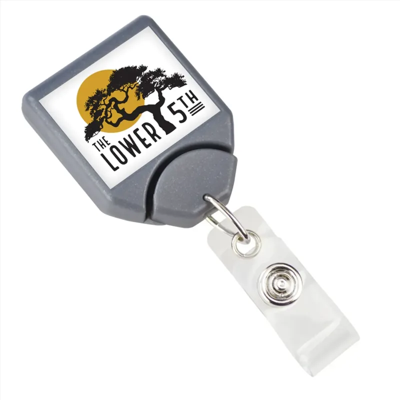 LogoClip Badge Reel - Custom Square (100 Pack) — view 4