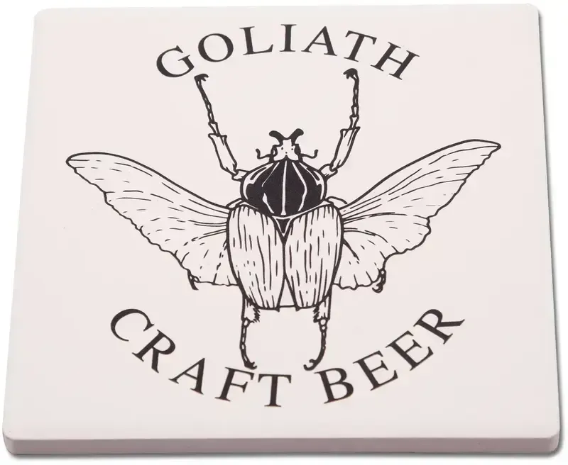 Custom Square Ceramic Coasters with 1 Color Imprint