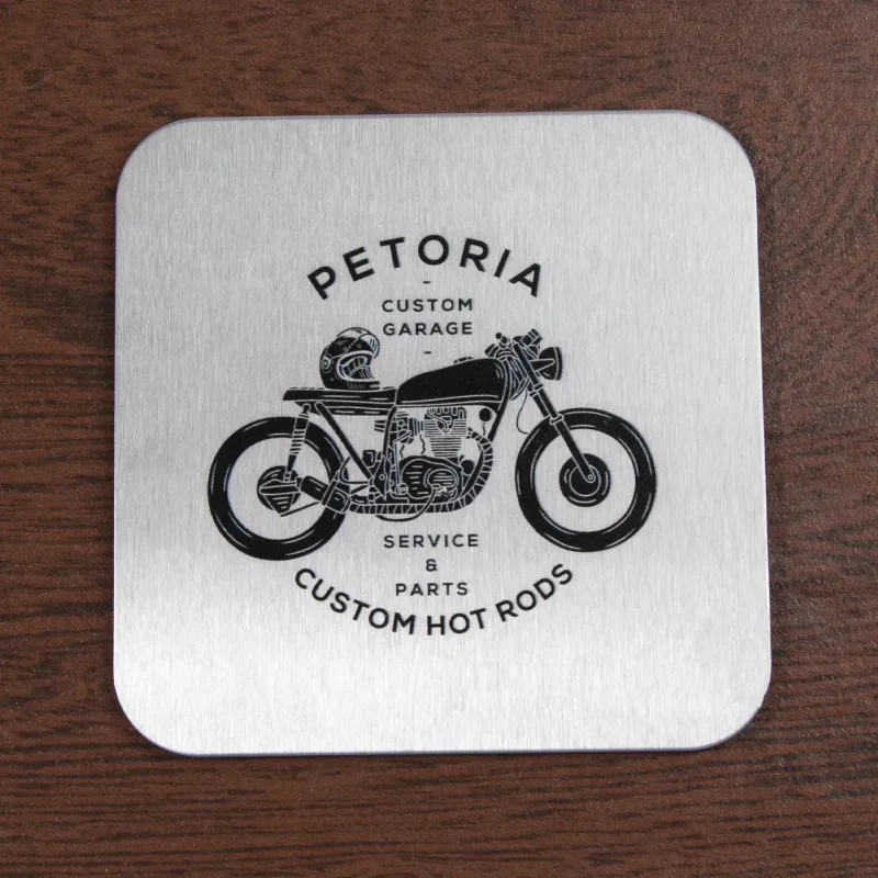 Custom Stainless Steel Square Coasters (1 Color Imprint) — view 2